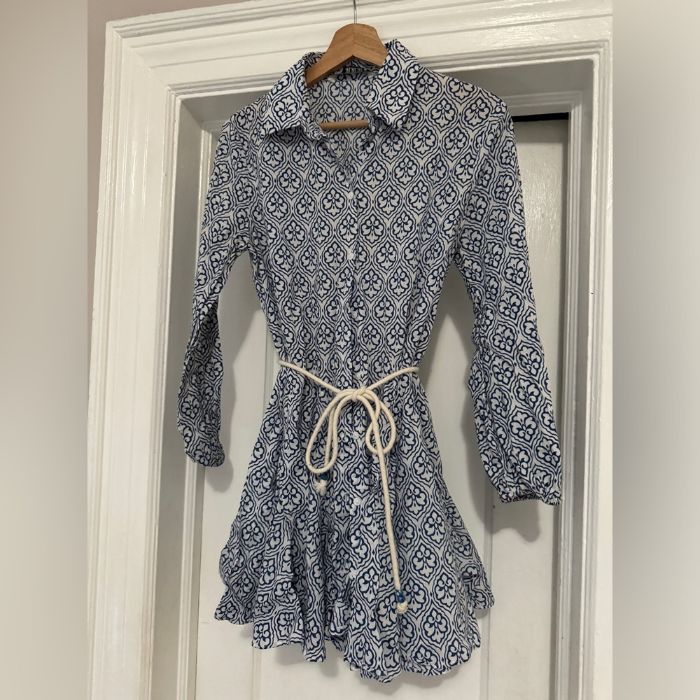 Zara Flouncy Flirty Button up Print Dress